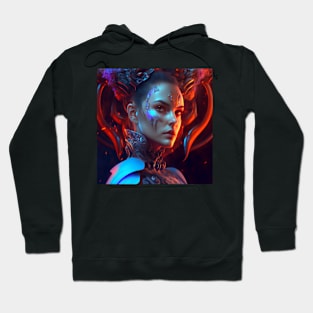 Cyborg Cyberpunk Woman Hoodie